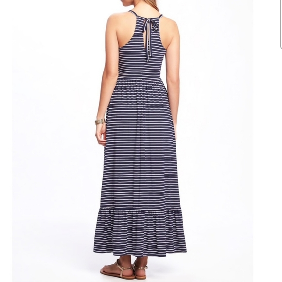 Xs - Old Navy - Maxi striped dress Navy blue white - Picture 3 of 14